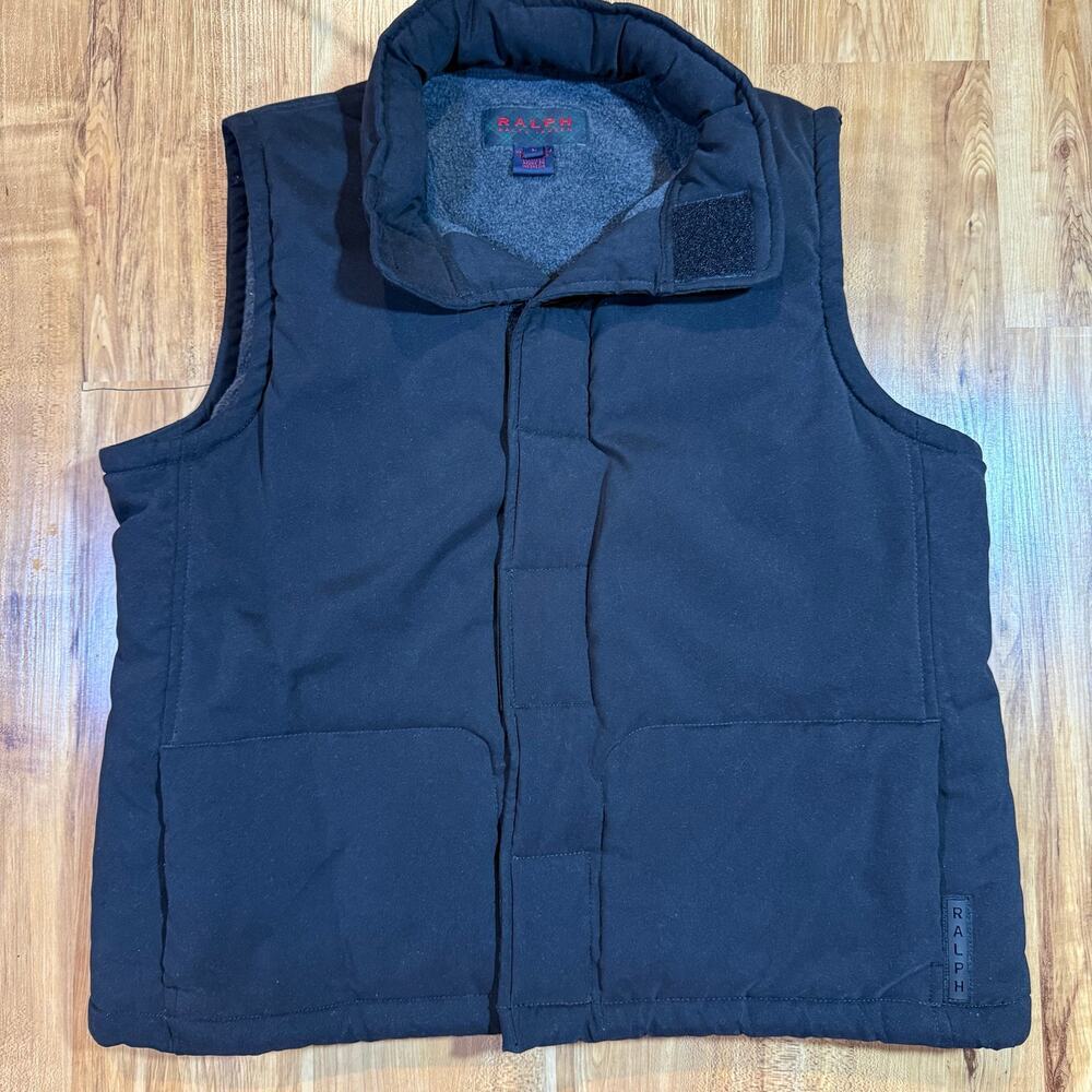 Ralph Lauren Packable Hood Puffer Vest Fleece Lined Winter Wear Size L